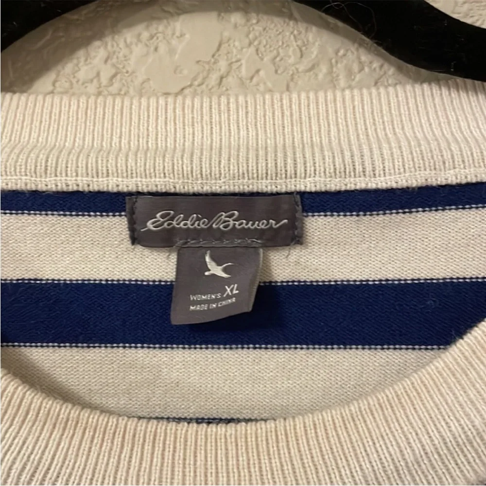 🎂😀Eddie Bauer - Nautical Color Blocked Striped Sweater - XL - Picture 4 of 4